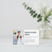Reinigungsdienste | Haushaltshilfe mit Reinigungst Visitenkarte (Stehend Vorderseite)