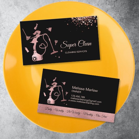 Reinigungsdienste Haushaltshilfe Rose Visitenkarte