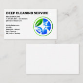 Reinigungsdienste | Haushaltshilfe | Sauberes Logo Visitenkarte (Vorne/Hinten)