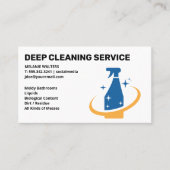 Reinigungsdienste | Haushaltshilfe | Spray-Logo Visitenkarte (Vorderseite)