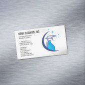 Reinigungsdienste | Haushaltshilfe | Sprühflasche Magnetische Visitenkarte (Beispiel)