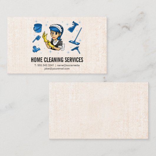 Reinigungsdienste | Haushaltshilfe und Reinigungsm Visitenkarte (Vorne/Hinten)