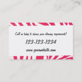 Reinigungsdienste Haushaltshilfe Visitenkarte (Rückseite)