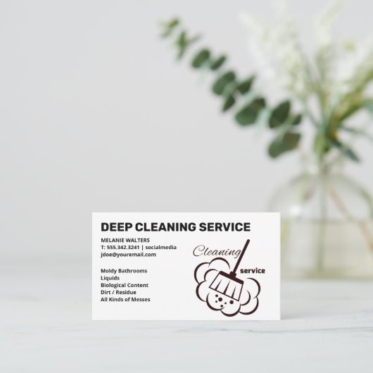Reinigungsdienste | Haushaltshilfe | ZUHAUSE Visitenkarte (Stehend Vorderseite)