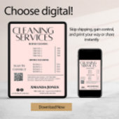 Reinigungsdienste Haushaltspreis Pastel Pink Einladung