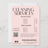 Reinigungsdienste Haushaltspreis Pastel Pink Einladung (Vorderseite)