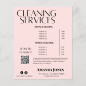 Reinigungsdienste Haushaltspreis Pastel Pink Flyer (Vorne)