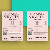 Reinigungsdienste Haushaltspreis Pastel Pink Flyer