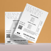 Reinigungsdienste Haushaltspreis Schwarz und Weiß Flyer