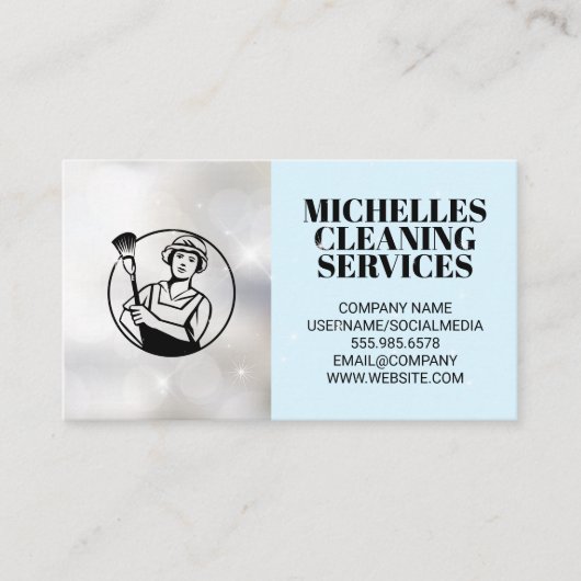 Reinigungsdienste | Hausreinigung Visitenkarte (Vorderseite)