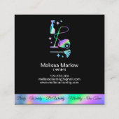 Reinigungsdienste HOLOGRAPH Bu Quadratische Visitenkarte (Rückseite)