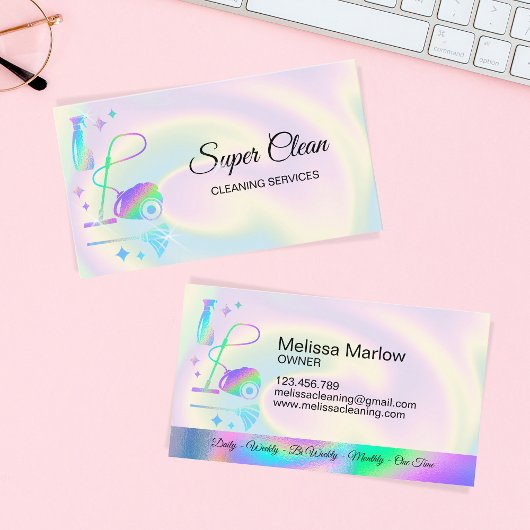 Reinigungsdienste HOLOGRAPH Bu Visitenkarte