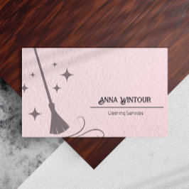 Reinigungsdienste Housekeeper Qr-Code rot Visitenkarte