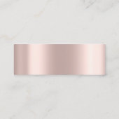 Reinigungsdienste Housekeeper Rose Gold Glitzer Mini Visitenkarte (Rückseite)