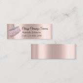Reinigungsdienste Housekeeper Rose Gold Glitzer Mini Visitenkarte (Vorne/Hinten)