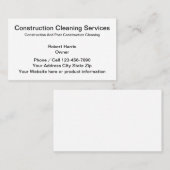 Reinigungsdienste im Baugewerbe Visitenkarte (Vorne/Hinten)