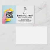 Reinigungsdienste im Haus | QR-Prüfung Visitenkarte (Vorne/Hinten)