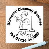 Reinigungsdienste im Inland Gummistempel