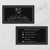 Reinigungsdienste im Janitorial House Schwarz und Visitenkarte (Vorne/Hinten)