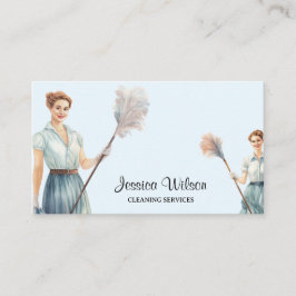 Reinigungsdienste im Retro-Haus Visitenkarte