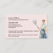 Reinigungsdienste im Retro-Haus Visitenkarte (Rückseite)