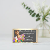 Reinigungsdienste in Classy House Maid Grau Visitenkarte (Stehend Vorderseite)