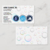 Reinigungsdienste | Info-Service-Icons | Blasen Visitenkarte (Vorne/Hinten)