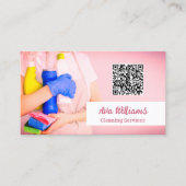 Reinigungsdienste - kundenspezifischer QR-Code Visitenkarte (Vorderseite)