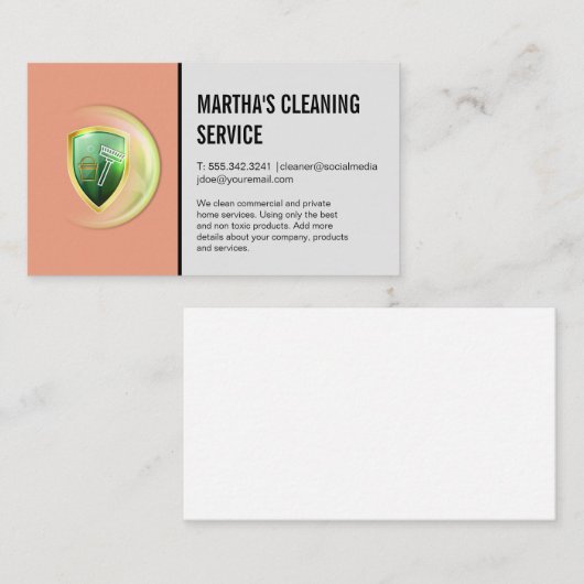 Reinigungsdienste | Lieferungen | Reiniger Visitenkarte (Vorne/Hinten)