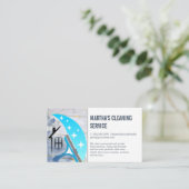 Reinigungsdienste | Logo des Squeegee House Visitenkarte (Stehend Vorderseite)