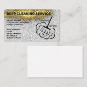 Reinigungsdienste | Logo | Glitzer Sparkle Visitenkarte (Vorne/Hinten)