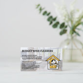 Reinigungsdienste | Maid-Logo Visitenkarte (Stehend Vorderseite)