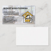 Reinigungsdienste | Maid-Logo Visitenkarte (Vorne/Hinten)