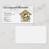 Reinigungsdienste | Maid-Logo Visitenkarte (Vorne/Hinten)