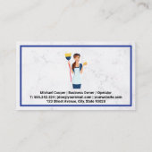 Reinigungsdienste | Maid | Marmor Visitenkarte (Rückseite)