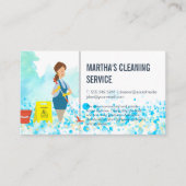 Reinigungsdienste | Maid Scrubbing Floor Visitenkarte (Vorderseite)