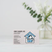 Reinigungsdienste | Maid Service Icon Logo Visitenkarte (Stehend Vorderseite)