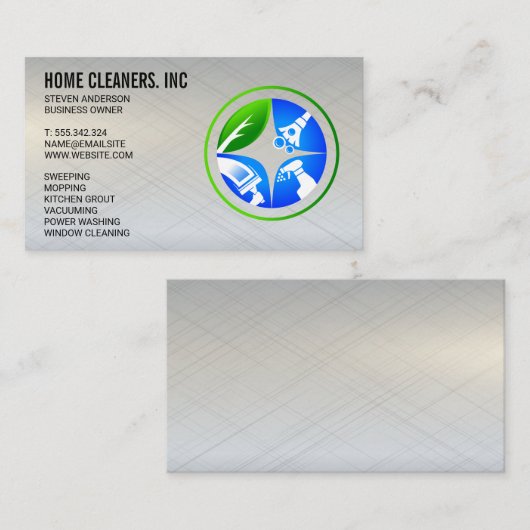 Reinigungsdienste | Maid Service Icon Visitenkarte (Vorne/Hinten)