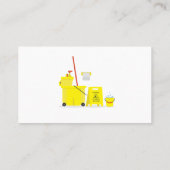 Reinigungsdienste | Maus und Schaufel Visitenkarte (Rückseite)