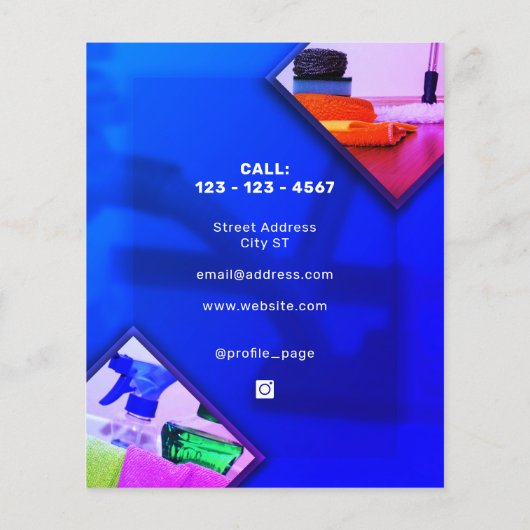 Reinigungsdienste moderner Flyer (Hinten)