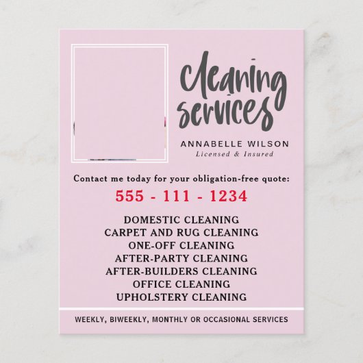 Reinigungsdienste Modernes Foto Flyer (Vorne)