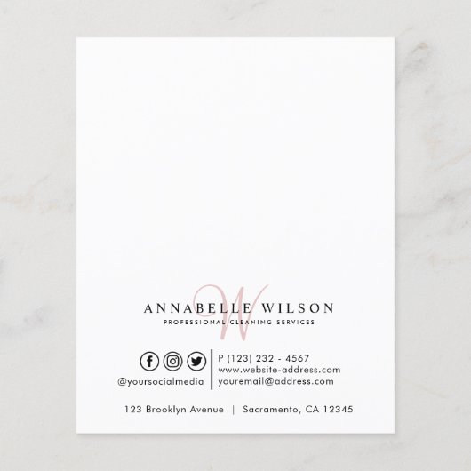 Reinigungsdienste Modernes Foto Flyer (Hinten)