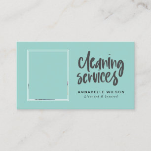 Reinigungsdienste Modernes Foto Visitenkarte