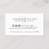 Reinigungsdienste Modernes Foto Visitenkarte (Rückseite)