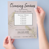 Reinigungsdienste Pink Gold Business Flyer (Hand)