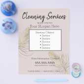 Reinigungsdienste Pink Gold Business Flyer (Einzeln)