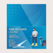 Reinigungsdienste | Pressmaschine Visitenkarten (Außenseite Aufgefaltet)