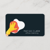 Reinigungsdienste Qr Code Cartoon Kommerziell Visitenkarte (Vorderseite)