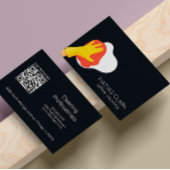 Reinigungsdienste Qr Code Cartoon Kommerziell Visitenkarte