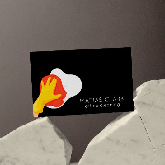 Reinigungsdienste Qr Code Cartoon Kommerziell Visitenkarte